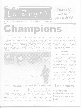 Exemplaire du Journal Au Fil de la Boyer